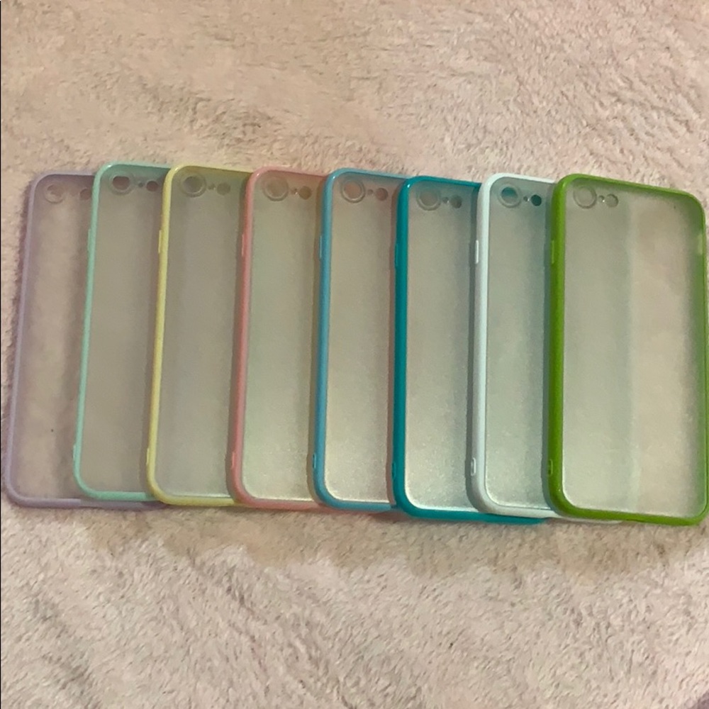 8 iphone 7/8 bumper cases (with clear back)